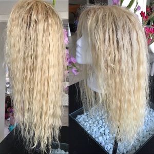 100% human hair natural wave full lace wig.